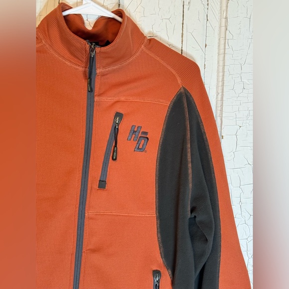 Harley Davidson Zip Up Orange Jacket - Small - Picture 2 of 8
